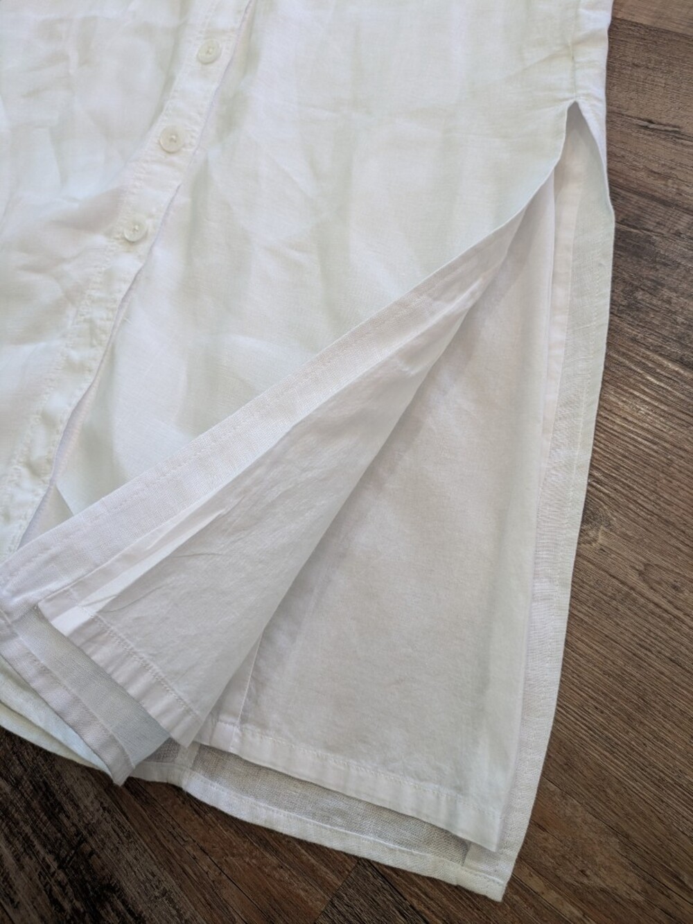 NWT Talbots White Linen Button Front Midi Skirt Size 4 Classic Summer - Picture 10 of 16